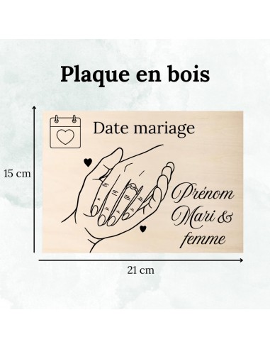plaque mariage personnalisée