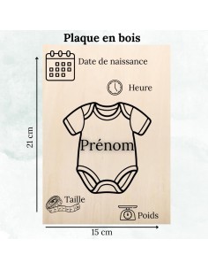 plaque personnalisé naissance