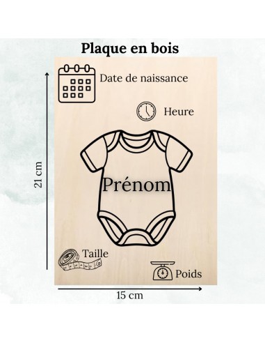 plaque personnalisé naissance