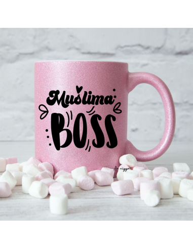 Mug Glitter Rose Muslima Boss