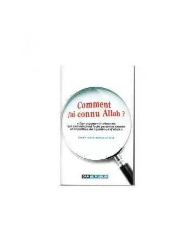 Comment j'ai connu Allah - Daralmuslim - Couverture avant du livre represente une loupe qui grossi le titre.